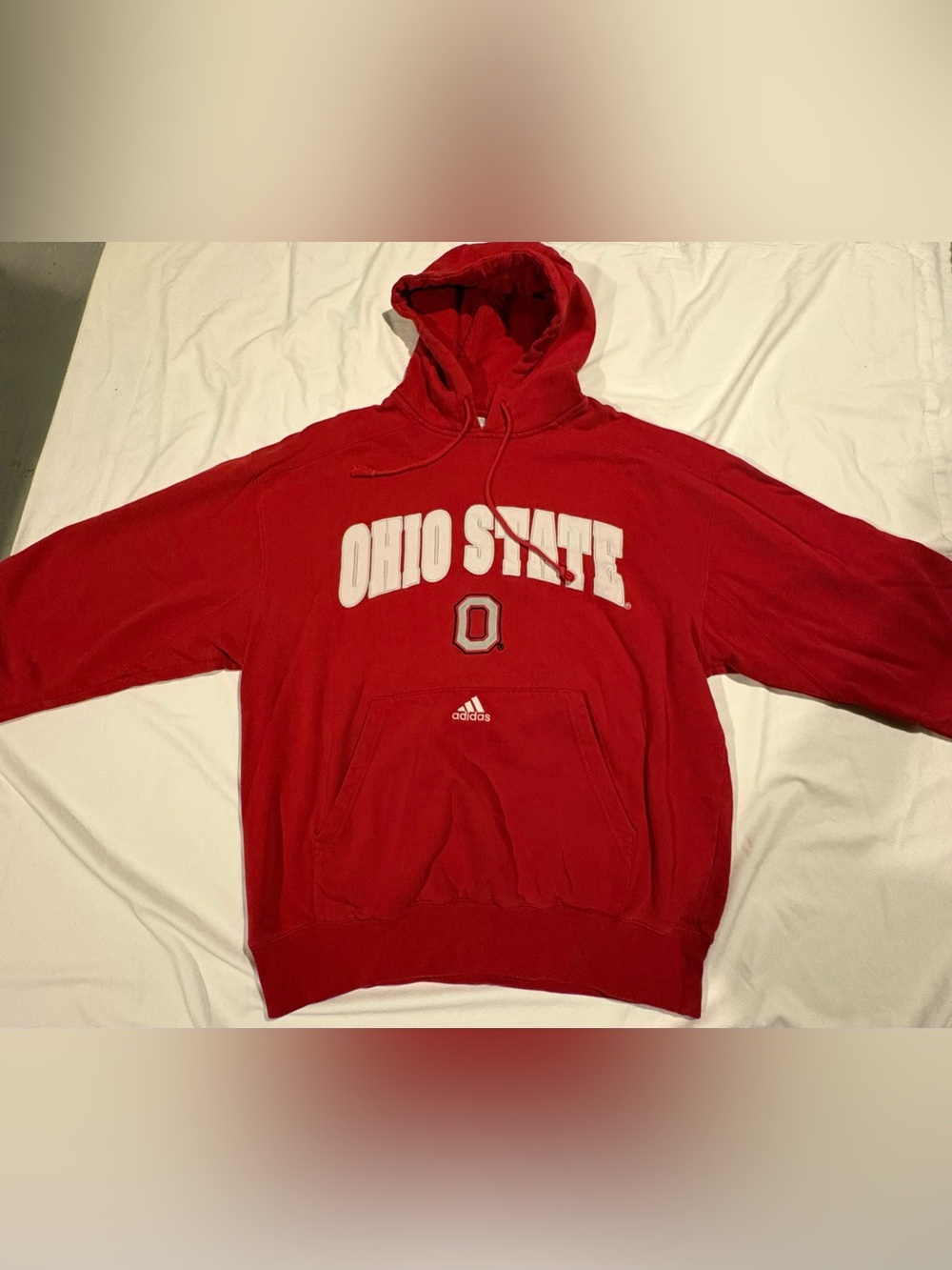 Ohio State Buckeyes Red Adidas Hoodie Pullover NCAA Men’s Size:Large